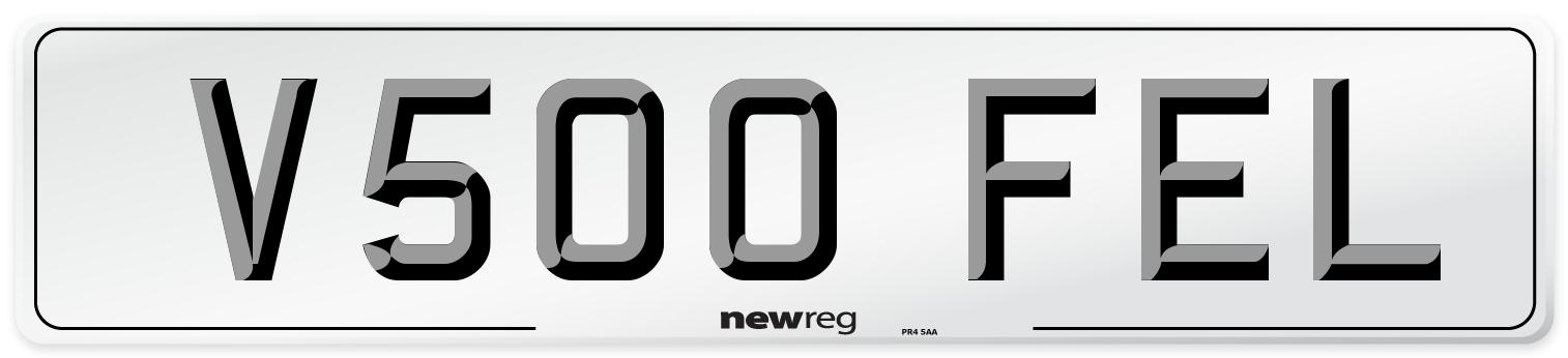 V500 FEL Number Plate from New Reg